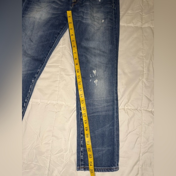 Lucky Brand Blue Straight Jeans with Vintage Distressing NoSize Tag.  #27 - Picture 4 of 11